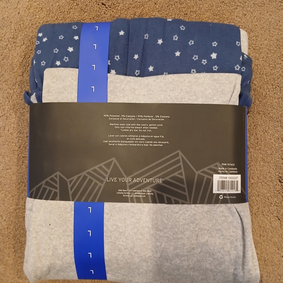 Eddie Bauer Women's 4-Piece Sleep Set - Gray and Blue - Picture 2 of 3